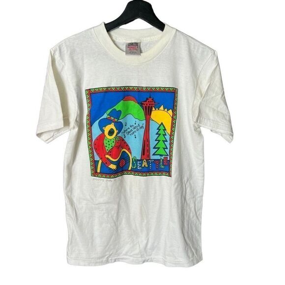 VTG Anvil Seattle Space Needle T Shirt USA Medium - Picture 1 of 4